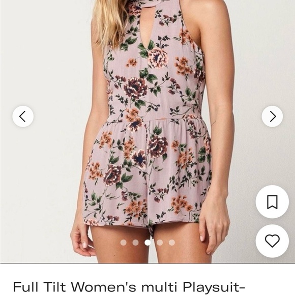 Full Tilt Shorts Romper Size Large NWOT - Picture 1 of 11